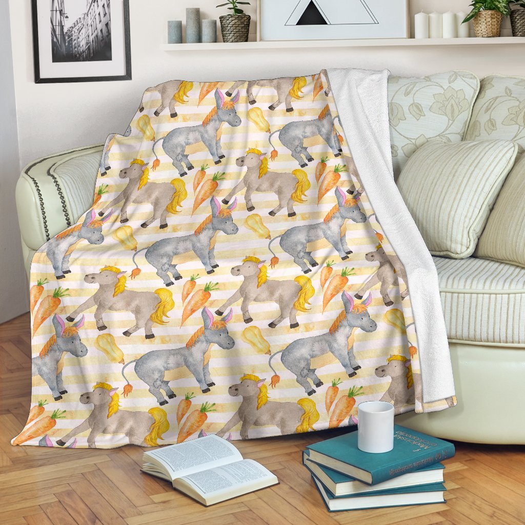 Donkey Pattern Print Blanket-grizzshop