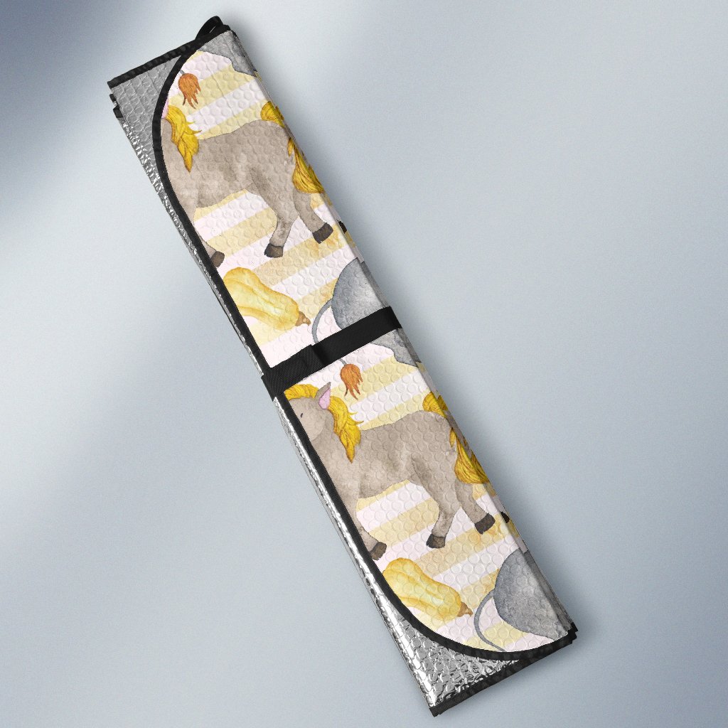 Donkey Pattern Print Car Sun Shade-grizzshop