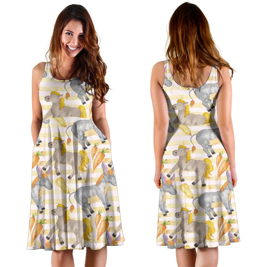 Donkey Pattern Print Dress-grizzshop