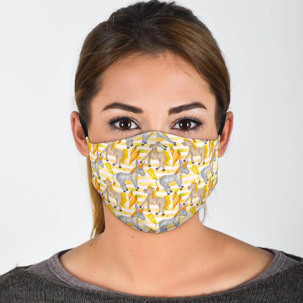 Donkey Pattern Print Face Mask-grizzshop