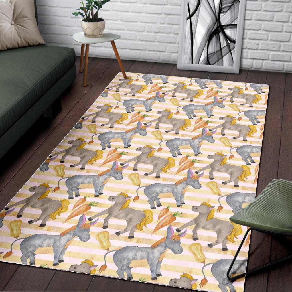 Donkey Pattern Print Floor Mat-grizzshop