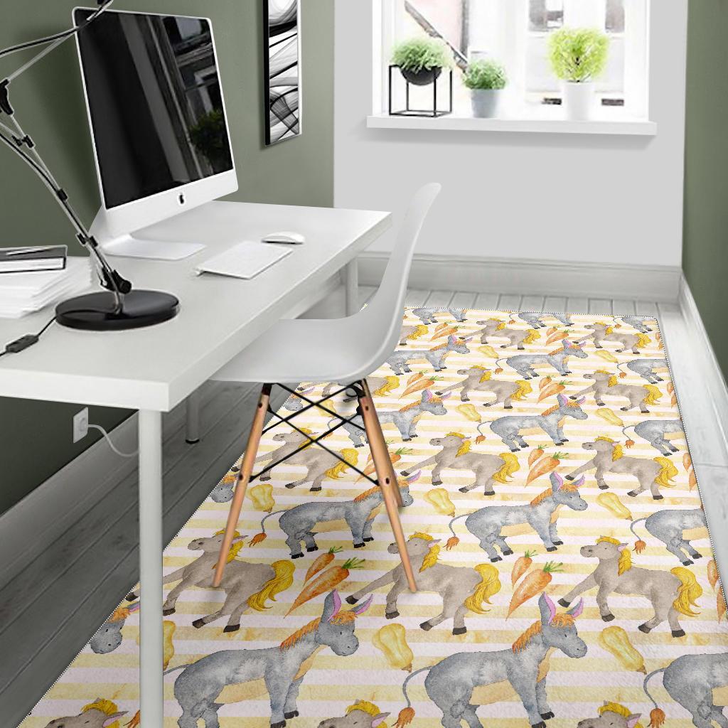 Donkey Pattern Print Floor Mat-grizzshop