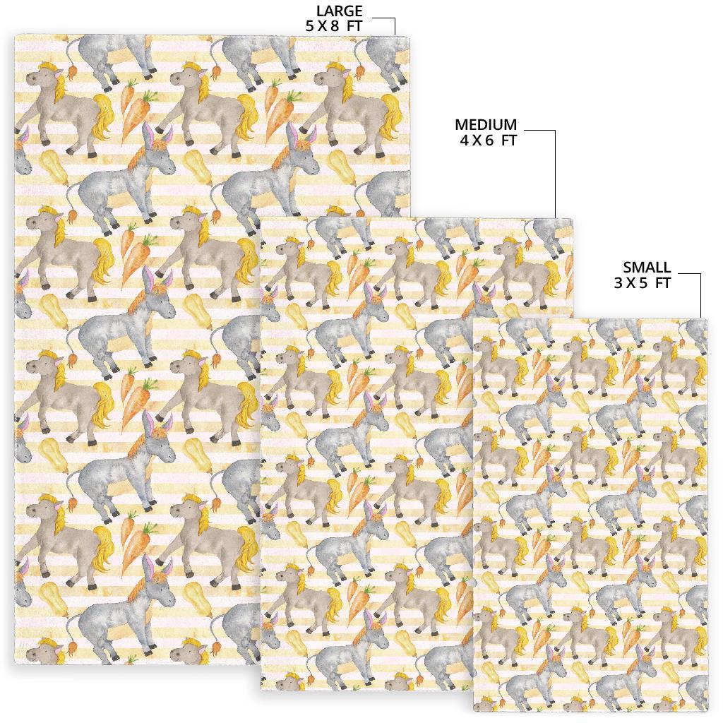 Donkey Pattern Print Floor Mat-grizzshop