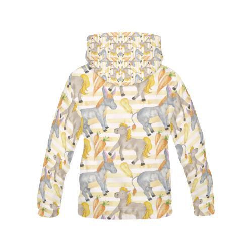 Donkey Pattern Print Men Pullover Hoodie-grizzshop