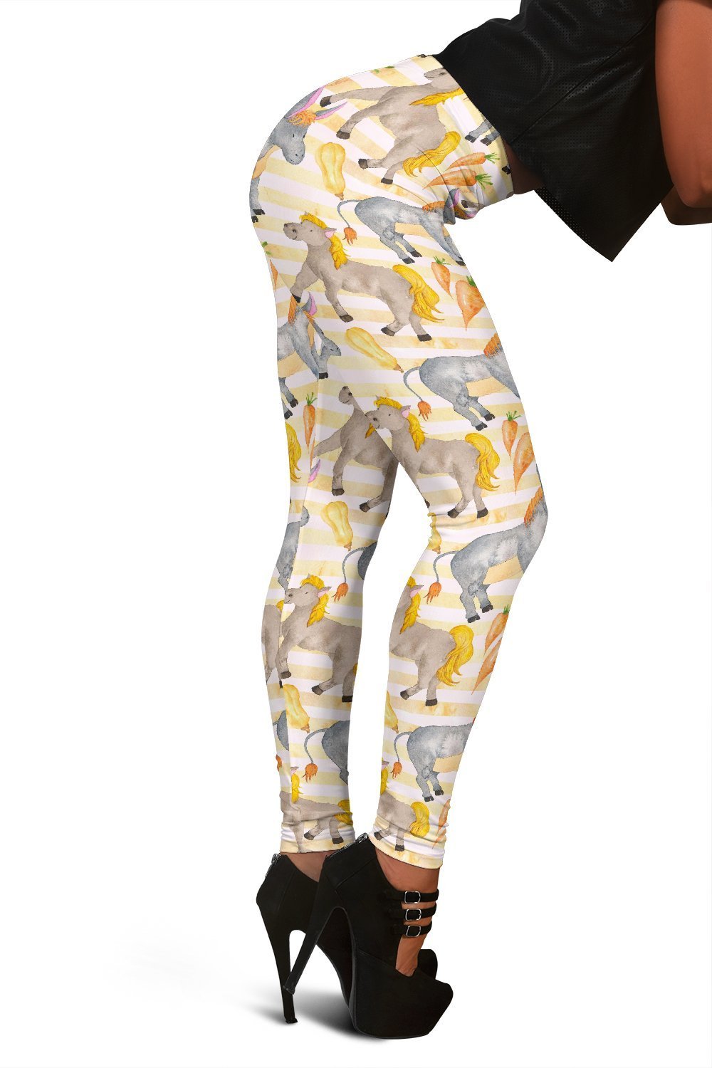 Donkey Pattern Print Women Leggings-grizzshop