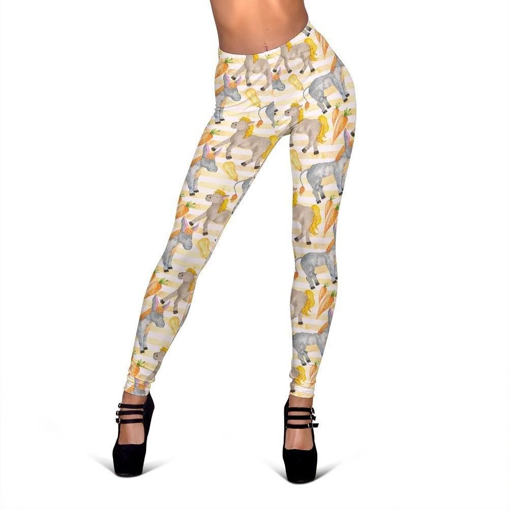 Donkey Pattern Print Women Leggings-grizzshop