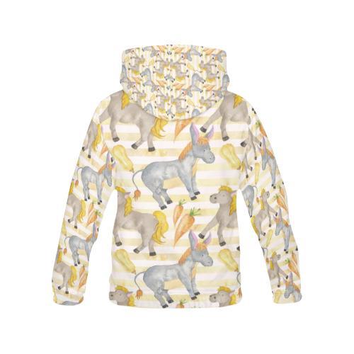 Donkey Pattern Print Women Pullover Hoodie-grizzshop