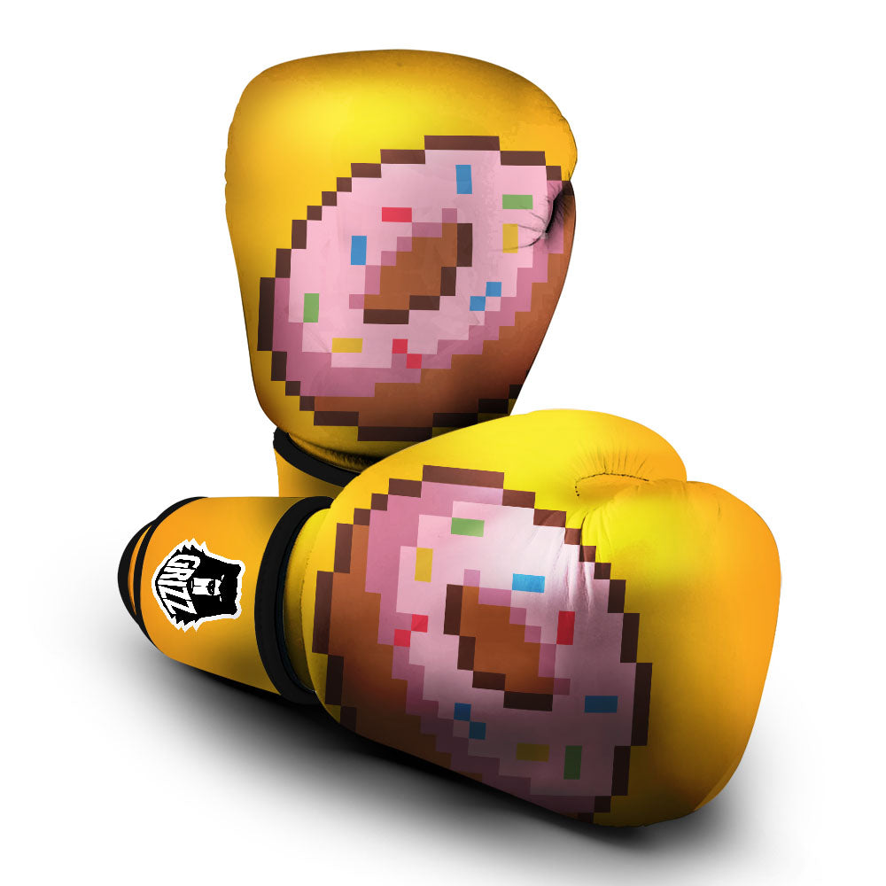 Donut 8-Bit Pixel Print Boxing Gloves-grizzshop