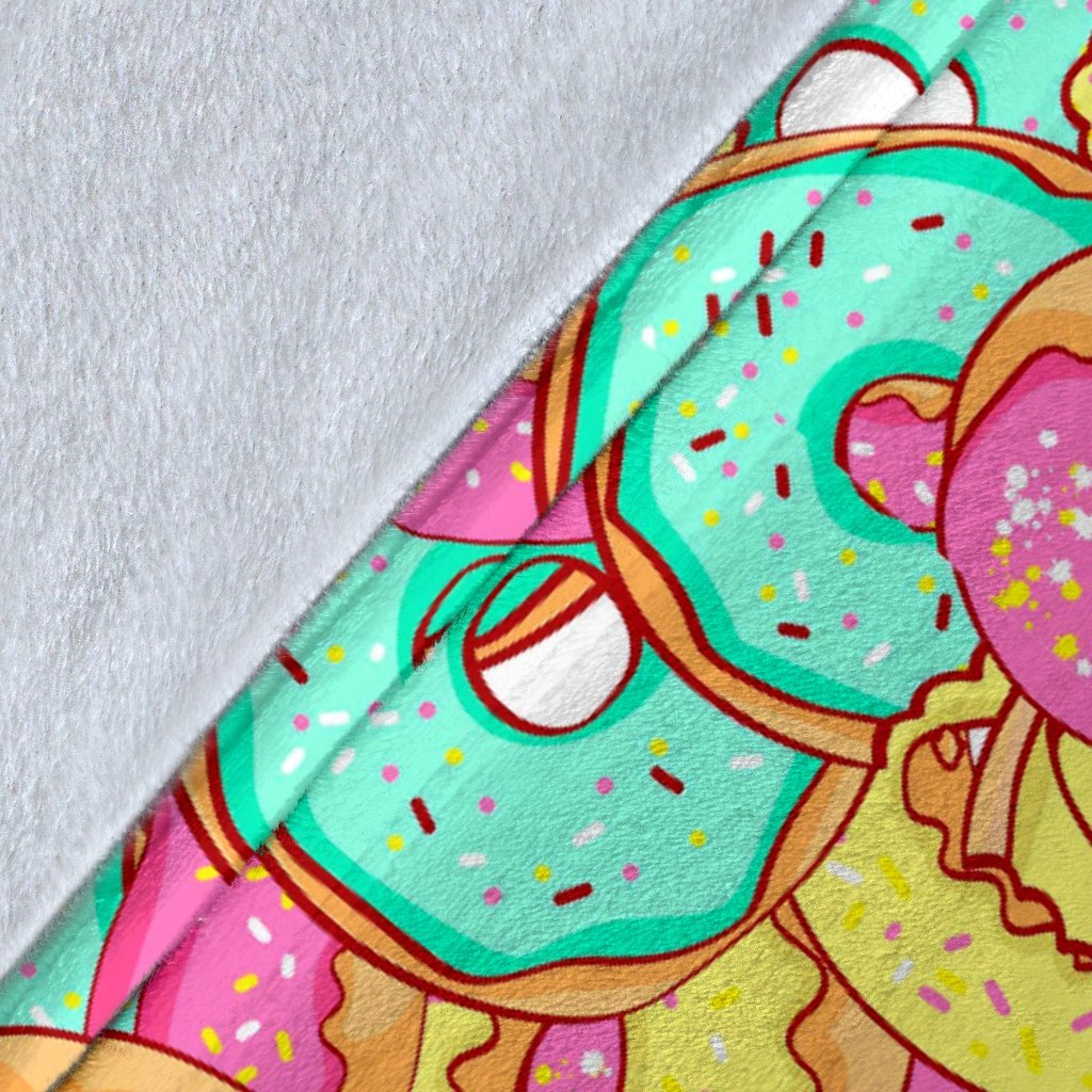 Donut Colorful Pattern Print Blanket-grizzshop
