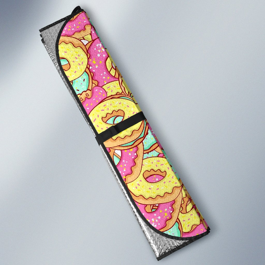 Donut Colorful Pattern Print Car Sun Shade-grizzshop