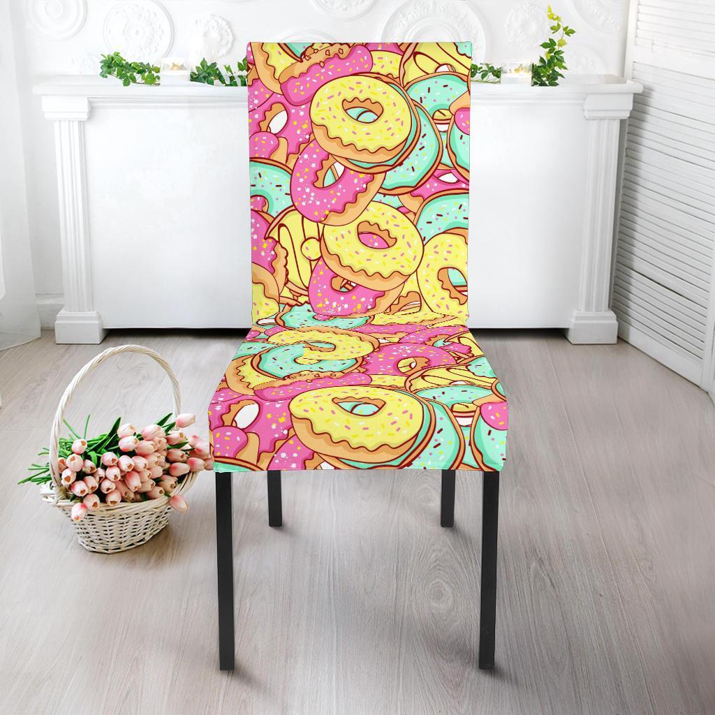 Donut Colorful Pattern Print Chair Cover-grizzshop