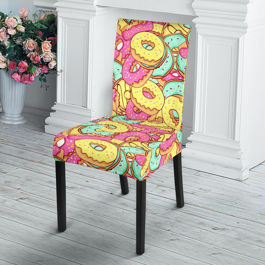 Donut Colorful Pattern Print Chair Cover-grizzshop