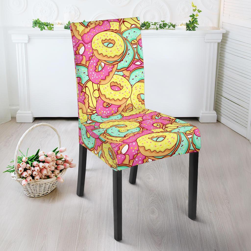 Donut Colorful Pattern Print Chair Cover-grizzshop