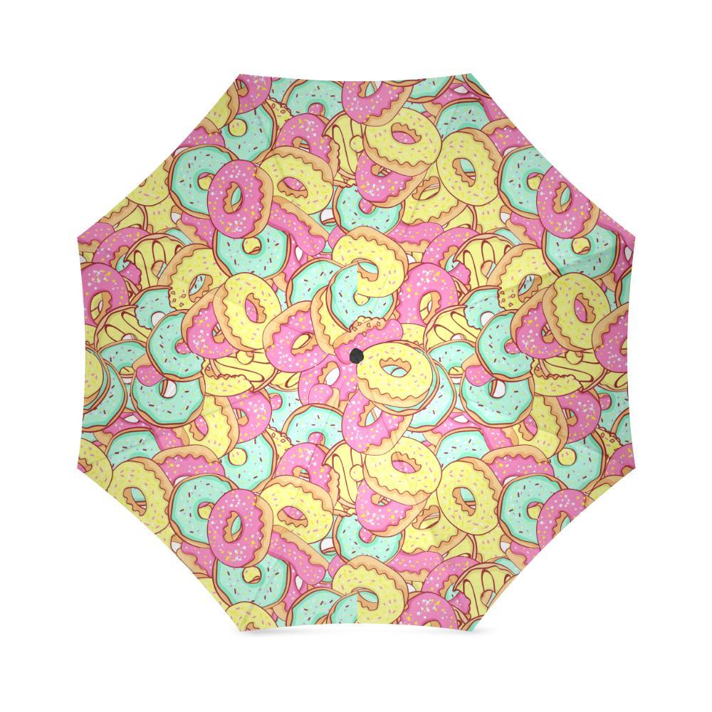 Donut Colorful Pattern Print Foldable Umbrella-grizzshop