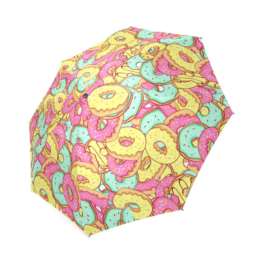 Donut Colorful Pattern Print Foldable Umbrella-grizzshop