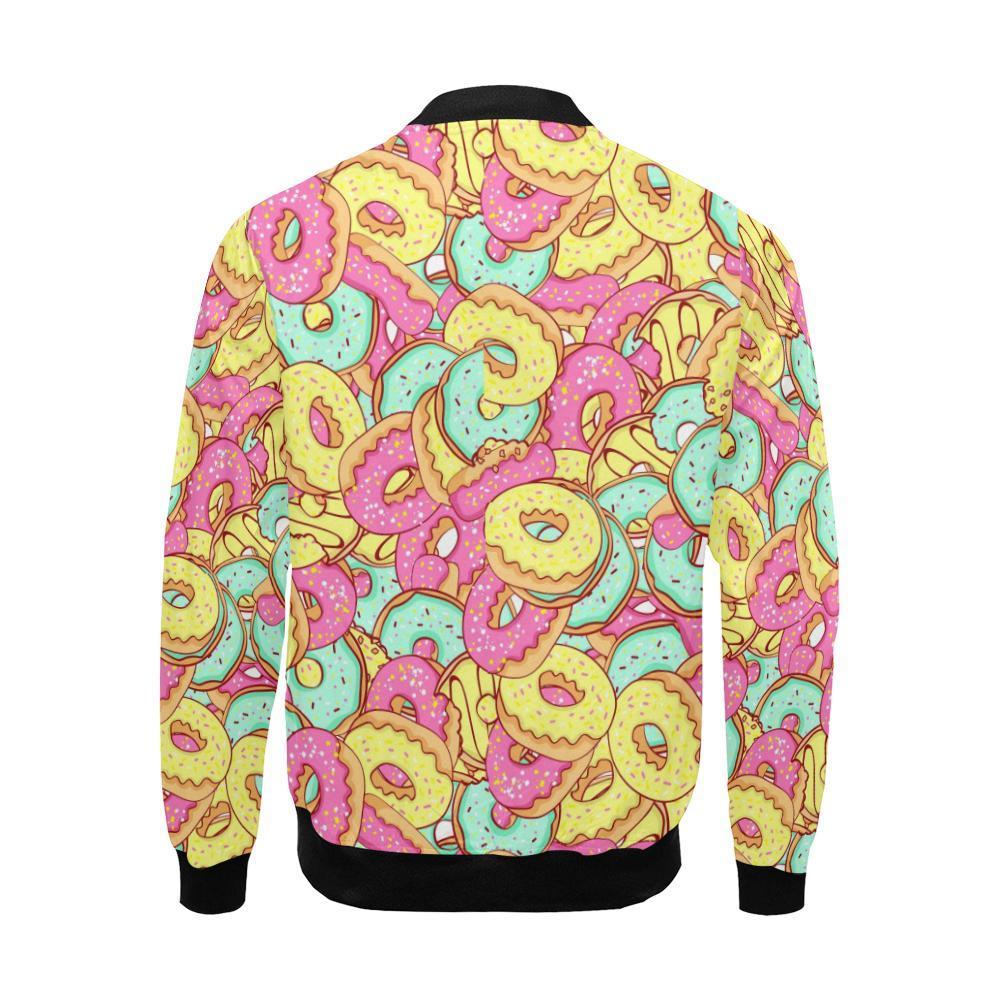 Donut Colorful Pattern Print Men's Bomber Jacket-grizzshop