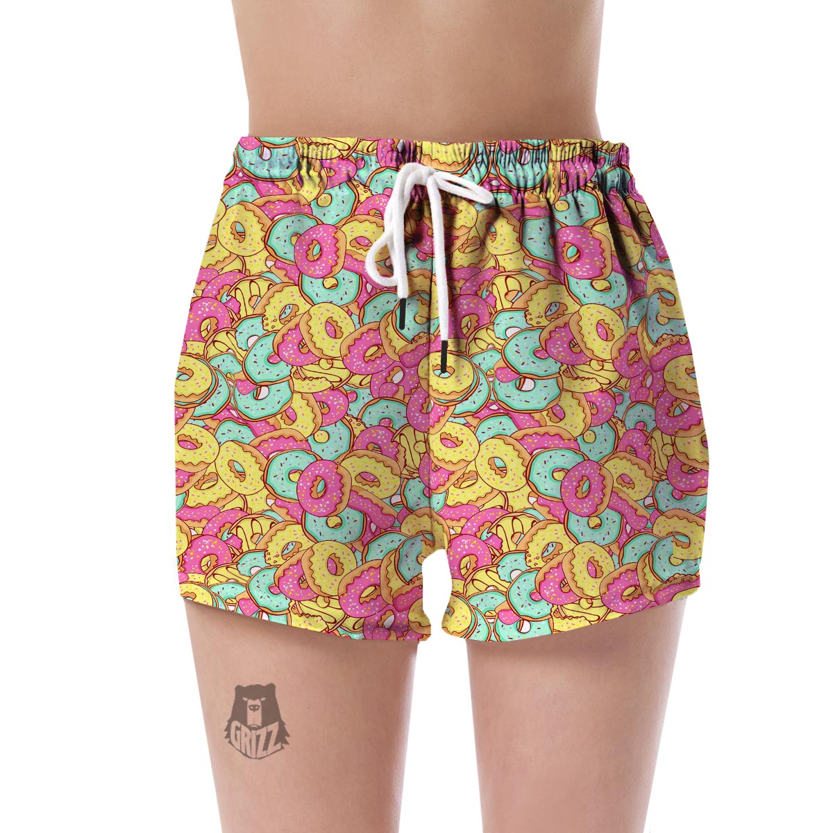 Donut Colorful Pattern Print Women's Shorts-grizzshop