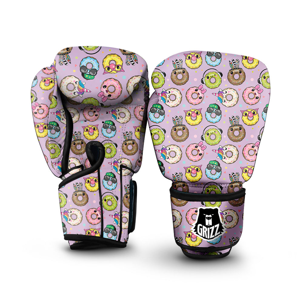 Donut Cute Print Pattern Boxing Gloves-grizzshop
