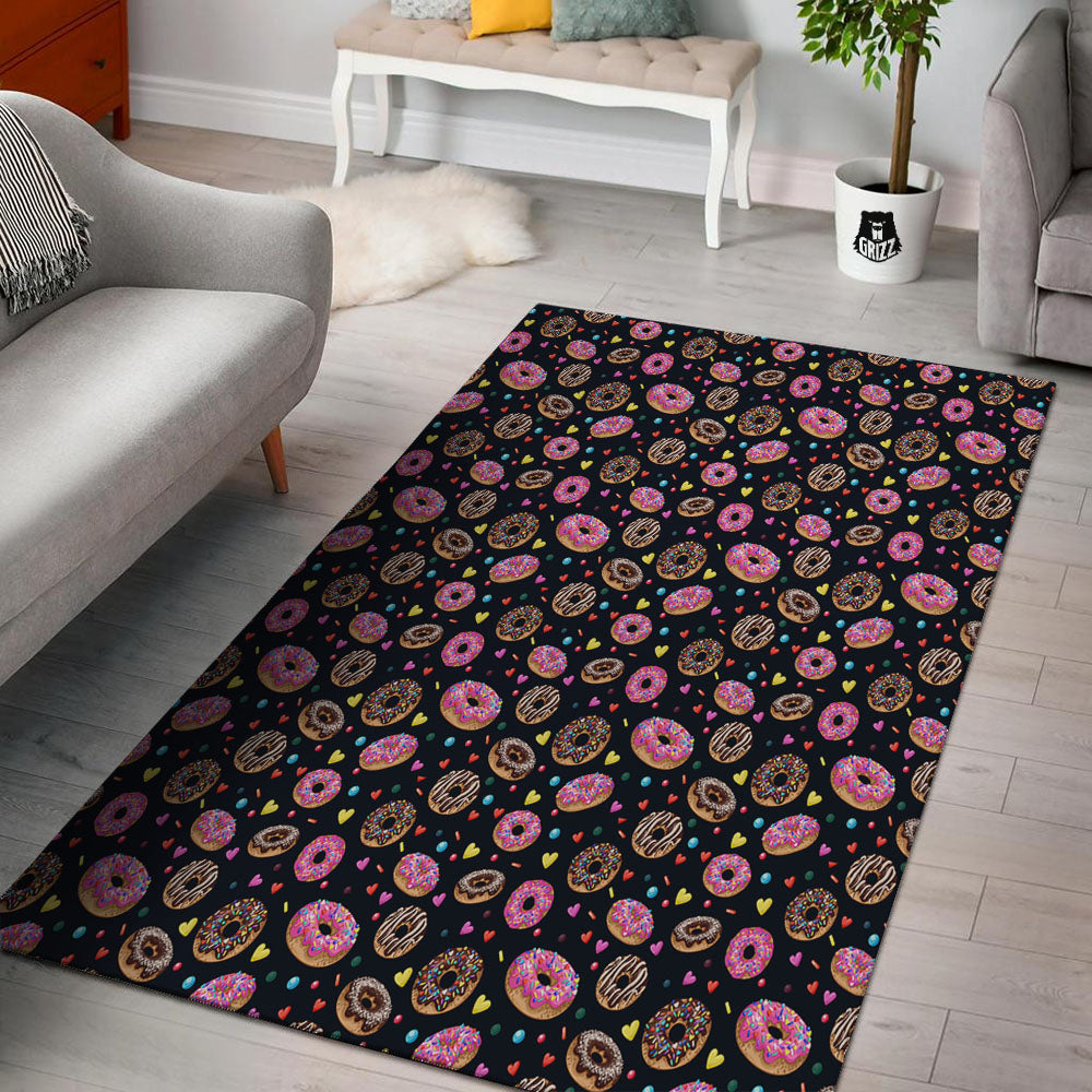 Donut Glaze Print Pattern Floor Mat-grizzshop