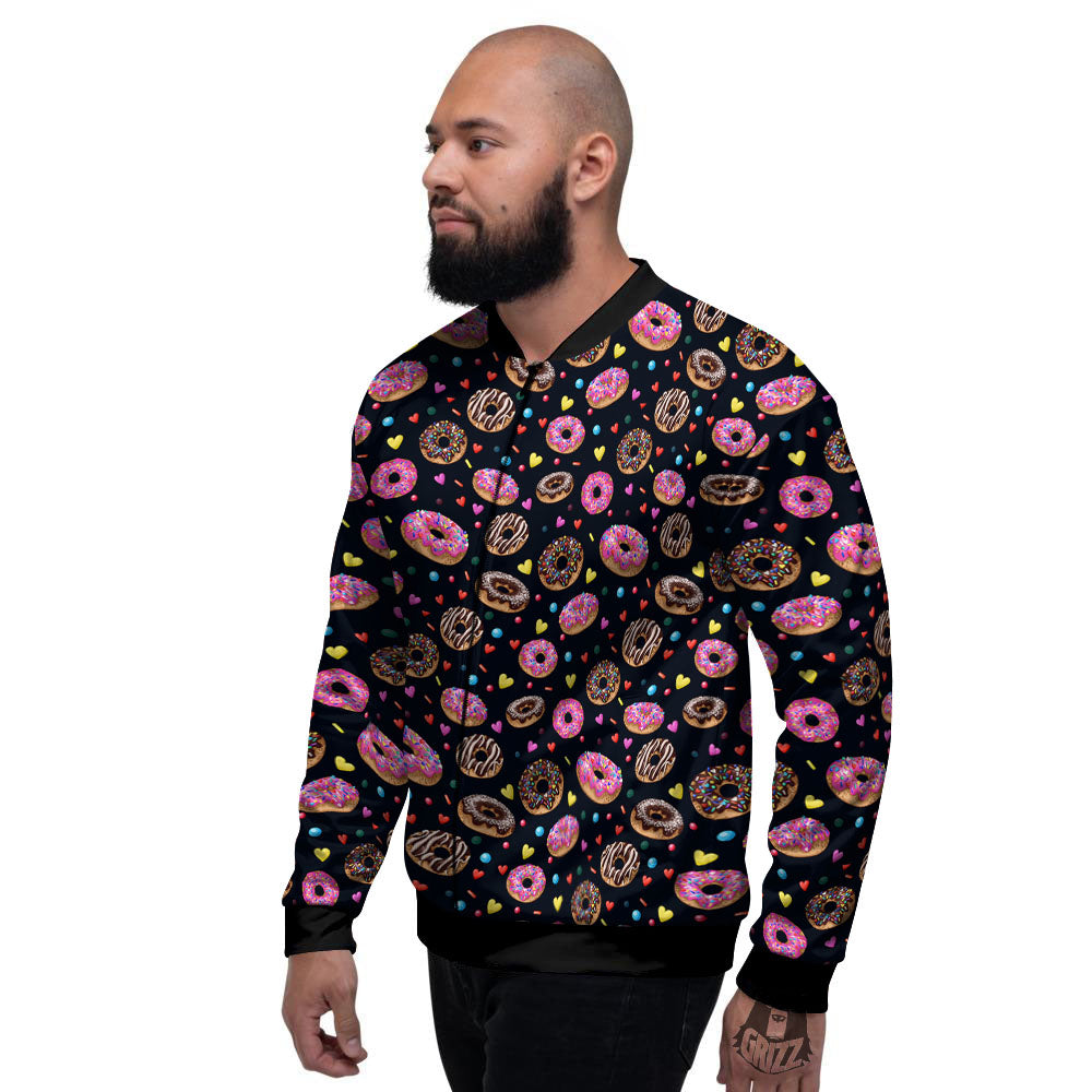 Donut Glaze Print Pattern Men's Bomber Jacket-grizzshop