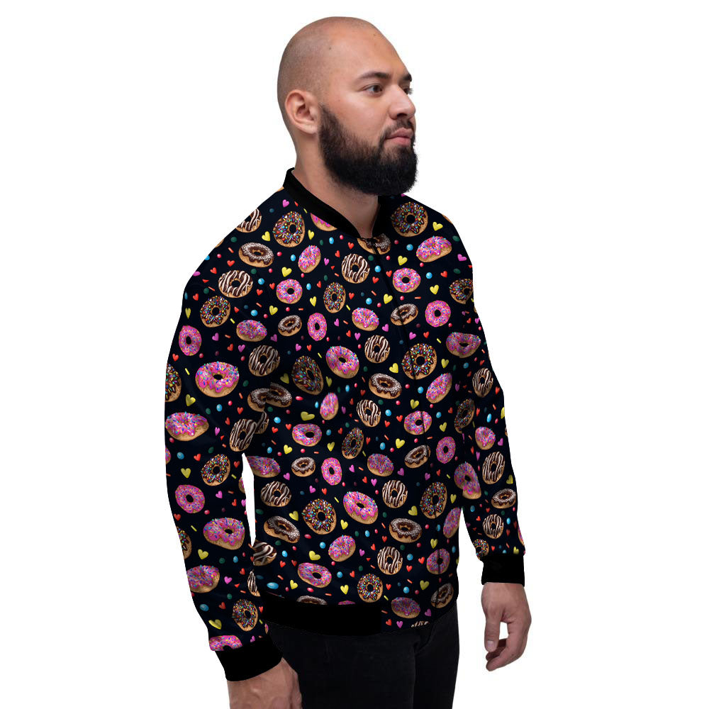 Donut Glaze Print Pattern Men's Bomber Jacket-grizzshop