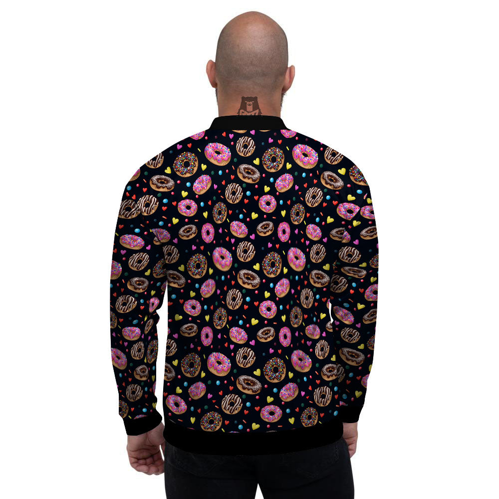 Donut Glaze Print Pattern Men's Bomber Jacket-grizzshop