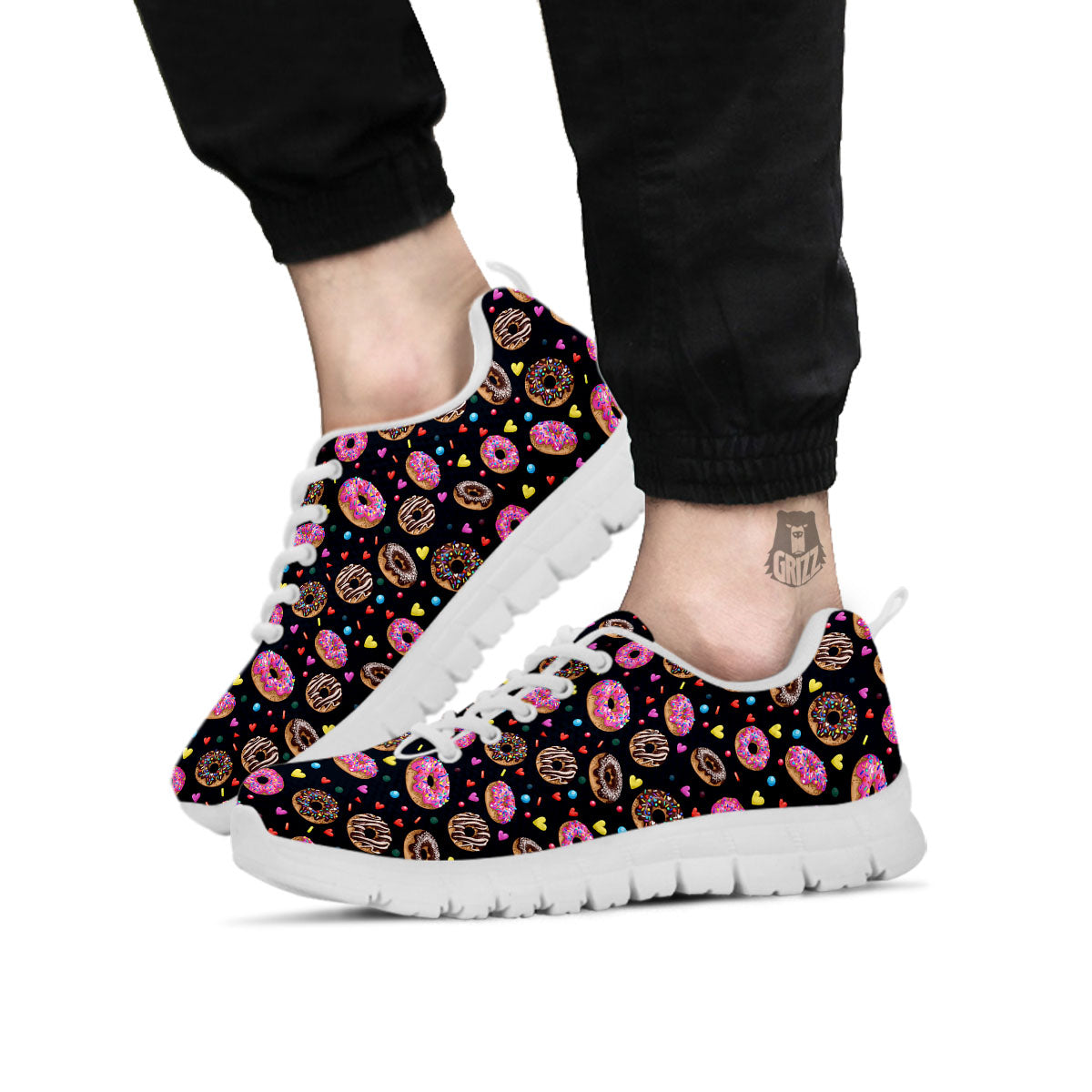 Donut Glaze Print Pattern White Sneaker-grizzshop
