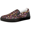 Donut Graffiti Print Pattern Black Slip On Shoes-grizzshop