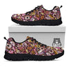 Donut Graffiti Print Pattern Black Sneaker-grizzshop