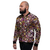 Donut Graffiti Print Pattern Men's Bomber Jacket-grizzshop