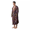 Donut Graffiti Print Pattern Men's Robe-grizzshop