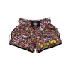 Donut Graffiti Print Pattern Muay Thai Boxing Shorts-grizzshop