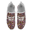 Donut Graffiti Print Pattern White Athletic Shoes-grizzshop