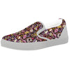 Donut Graffiti Print Pattern White Slip On Shoes-grizzshop