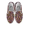 Donut Graffiti Print Pattern White Slip On Shoes-grizzshop