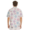 Donut Pastel Print Pattern Men's Short Sleeve Shirts-grizzshop