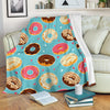 Donut Pattern Print Blanket-grizzshop