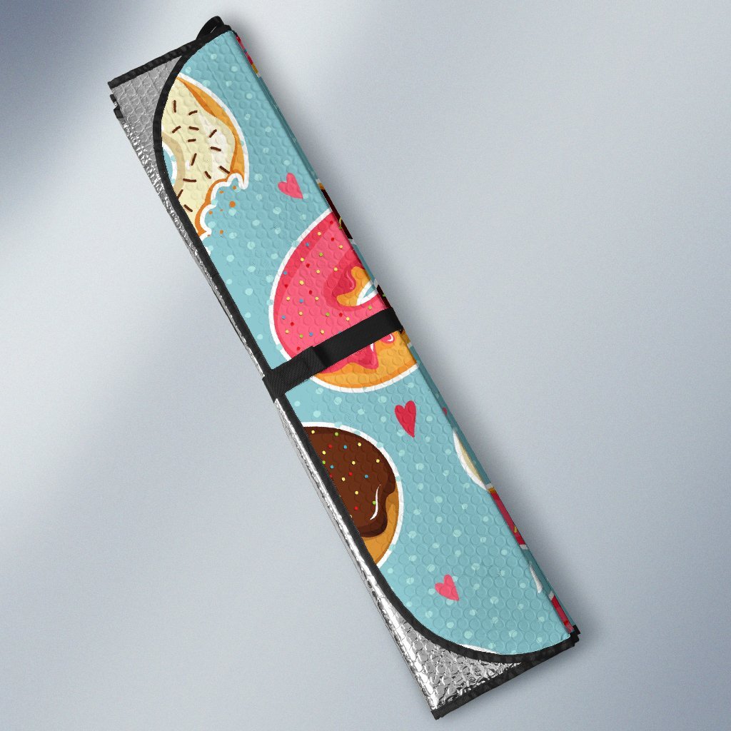 Donut Pattern Print Car Sun Shade-grizzshop