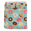 Donut Pattern Print Duvet Cover Bedding Set-grizzshop