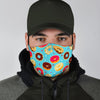 Donut Pattern Print Face Mask-grizzshop