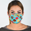 Donut Pattern Print Face Mask-grizzshop