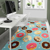 Donut Pattern Print Floor Mat-grizzshop