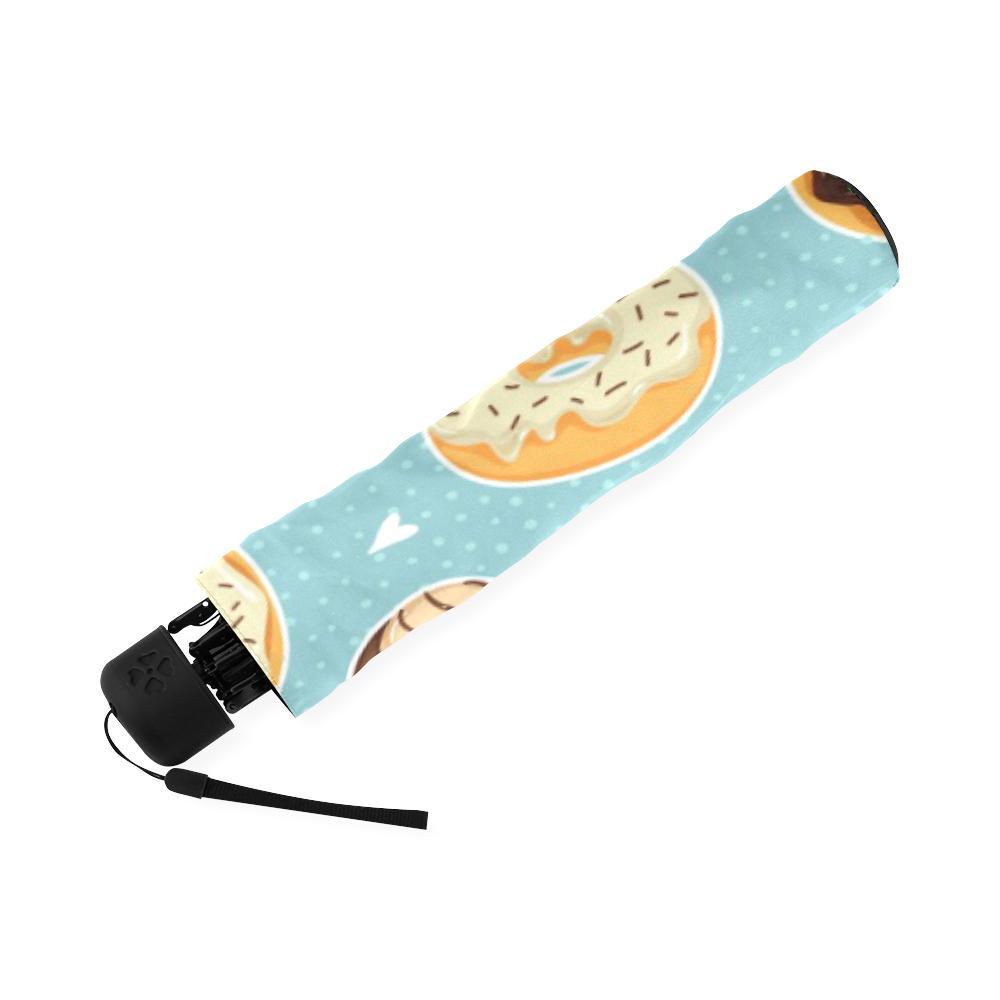 Donut Pattern Print Foldable Umbrella-grizzshop