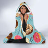 Donut Pattern Print Hooded Blanket-grizzshop