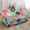 Donut Pattern Print Loveseat Cover-grizzshop