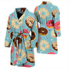 Donut Pattern Print Men Long Robe-grizzshop