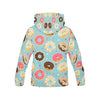 Donut Pattern Print Men Pullover Hoodie-grizzshop