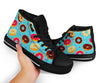 Donut Pattern Print Men Women's High Top Shoes-grizzshop