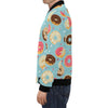 Donut Pattern Print Men's Bomber Jacket-grizzshop