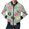 Donut Pattern Print Men's Bomber Jacket-grizzshop